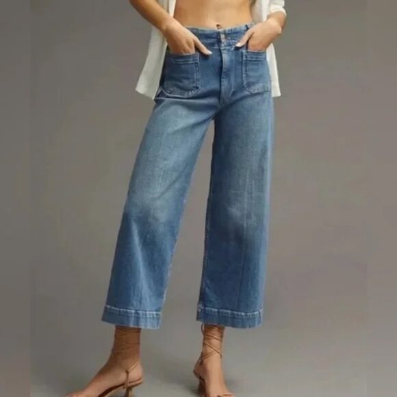 Anthropologie Pilcro Skipper Wide Leg Jeans - Picture 2 of 14